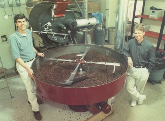 Counter Culture Coffee founders, Brett Smith and Fred Houk, pictured in 1995